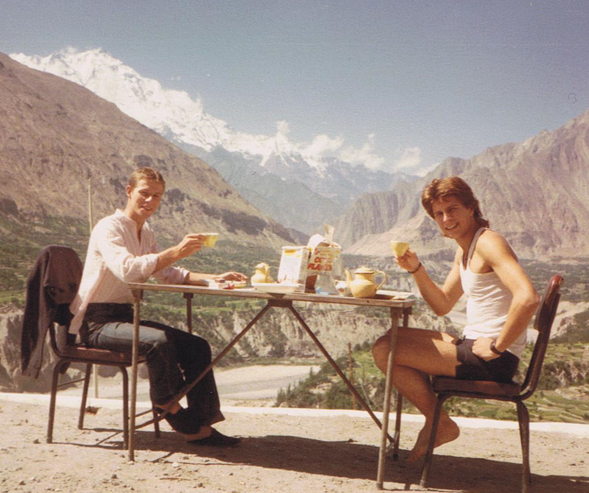 Jerry & Chris - Gilgit, North Pakistan - 1984 - Rakaposhi  Mountains