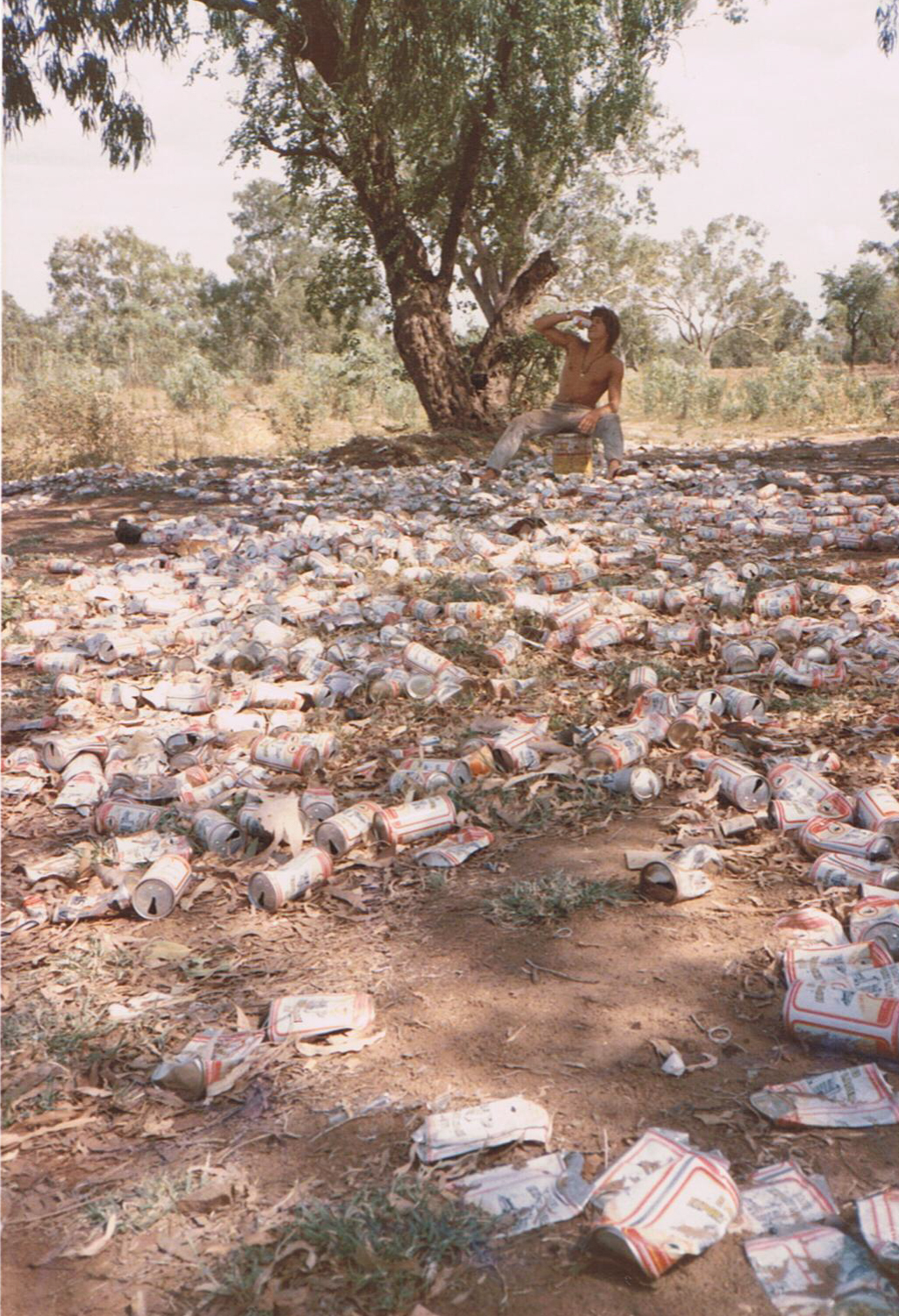 Chris enjoying a beer or two ... Northern Territories - Australia 1984