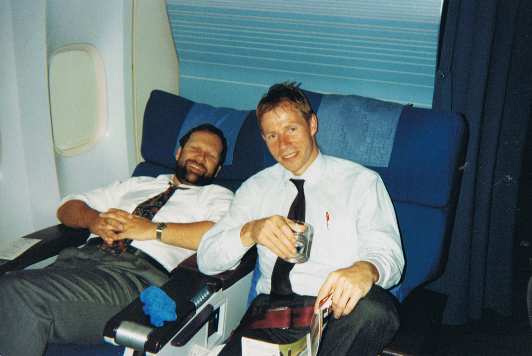 Qantas Airways business class, en-route to Australia, 1996 - Jerry