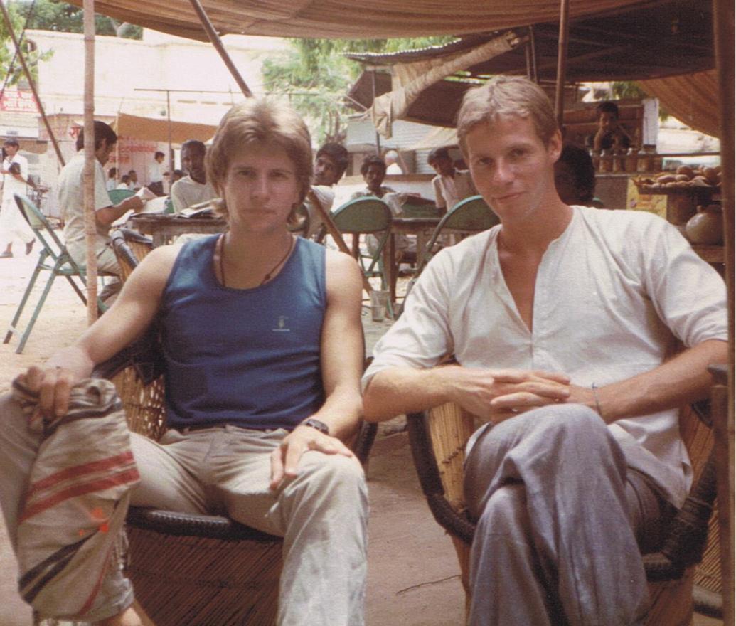 Chris & Jerry in need of a shower & change of clothes, Dacca, Bangladesh 1984