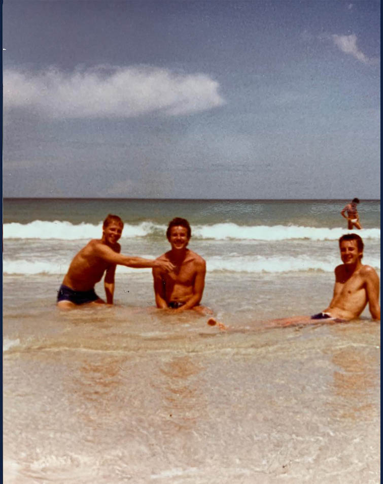 Three brothers in paradise - Jerry, Viv & Adrian - Koh Samui, Thailand 1983
